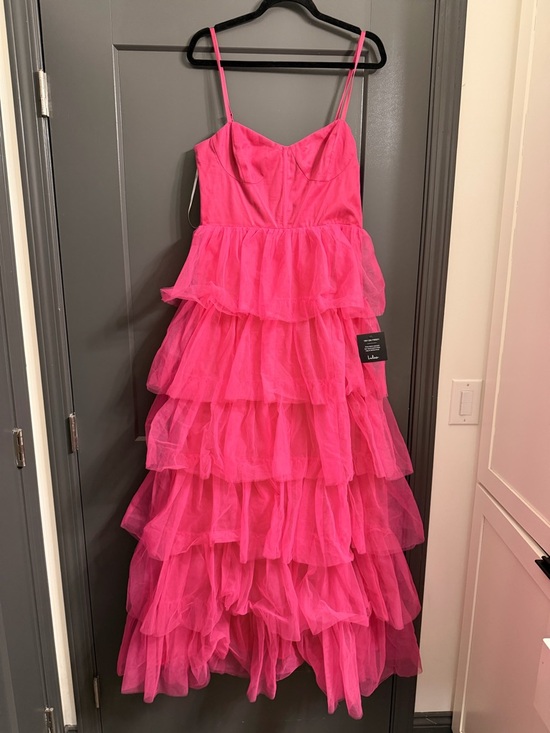 Lulus Dresses & Skirts - Lulus Hot Pink Tiered Tulle Corset Dress